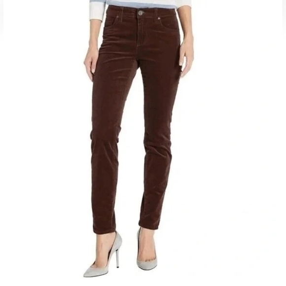 Kut From The Kloth Diana Skinny Brown Corduroy Pants - Picture 1 of 11